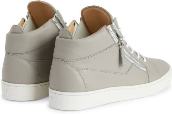 Giuseppe Zanotti Frankie slippers met logoplakkaat Grijs