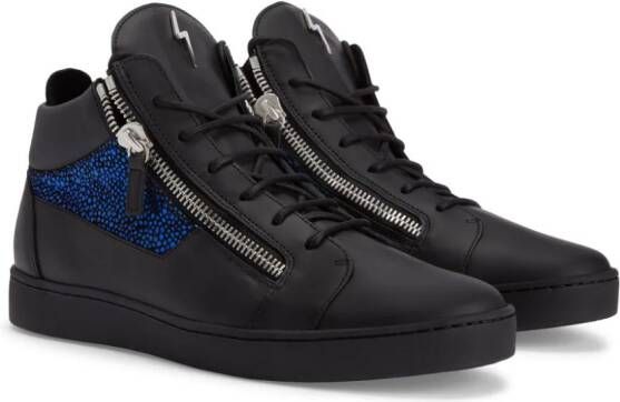 Giuseppe Zanotti Frankie slippers met logoplakkaat Zwart