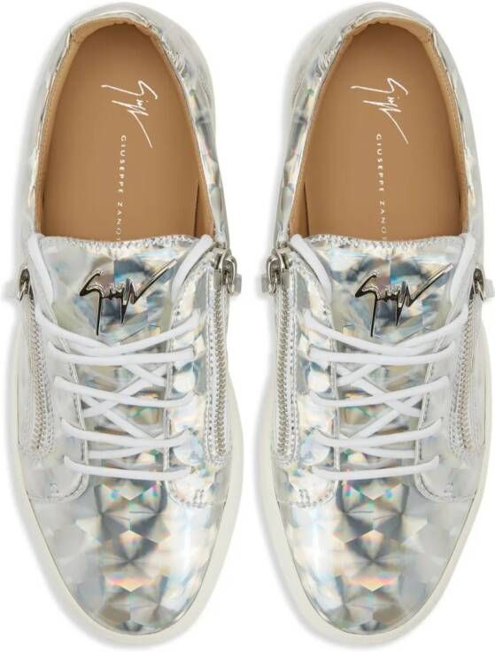 Giuseppe Zanotti Frankie metallic sneakers Zilver