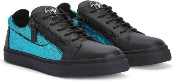 Giuseppe Zanotti Frankie sneakers met vlakken Blauw