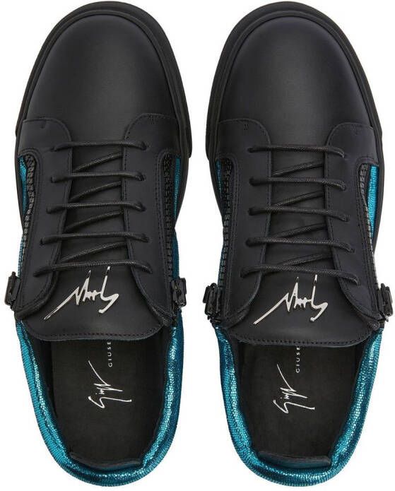 Giuseppe Zanotti Frankie sneakers met vlakken Blauw