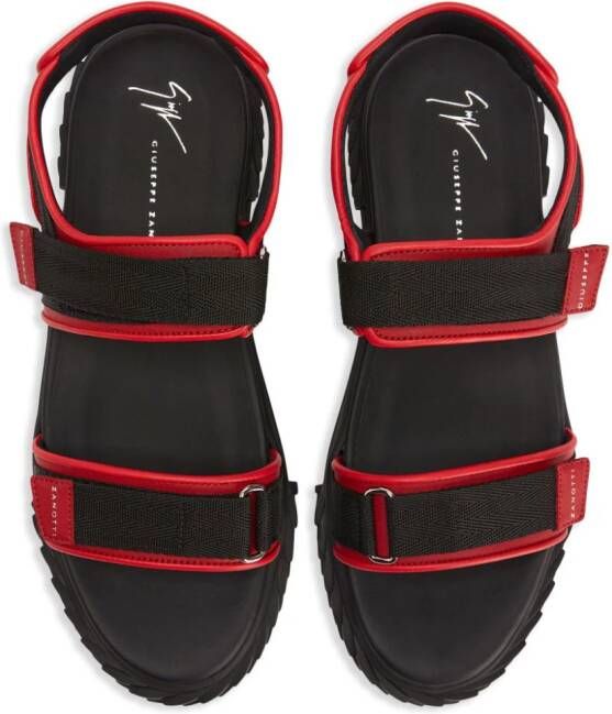 Giuseppe Zanotti Frankie sandalen met dubbel bandje Rood