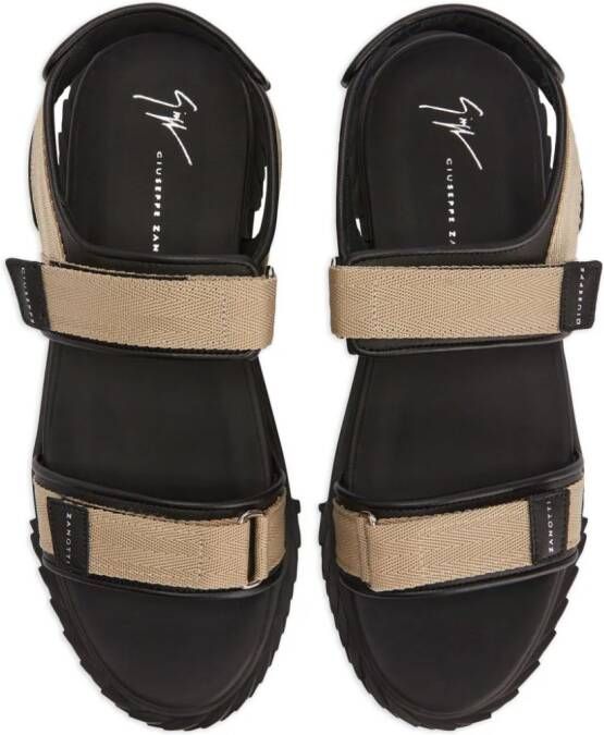 Giuseppe Zanotti Frankie sandalen met klittenband Zwart