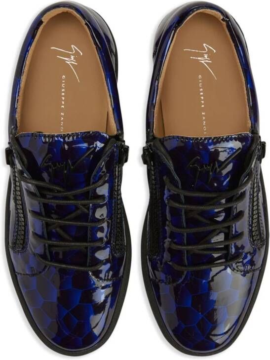 Giuseppe Zanotti Frankie sneakers met geometrisch patroon Blauw