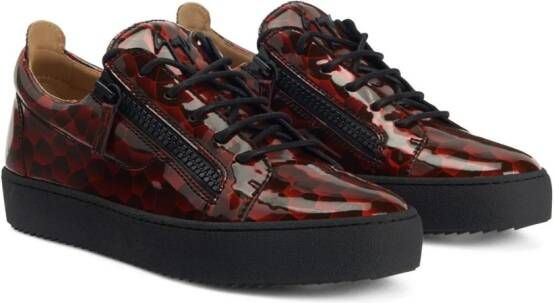 Giuseppe Zanotti Frankie sneakers met geometrisch patroon Rood