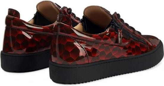 Giuseppe Zanotti Frankie sneakers met geometrisch patroon Rood