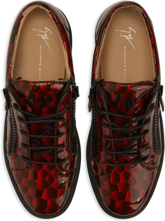 Giuseppe Zanotti Frankie sneakers met geometrisch patroon Rood