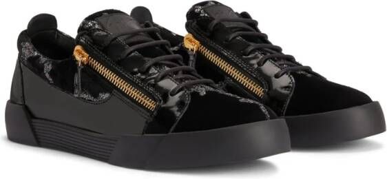 Giuseppe Zanotti Frankie sneakers met glitters Zwart