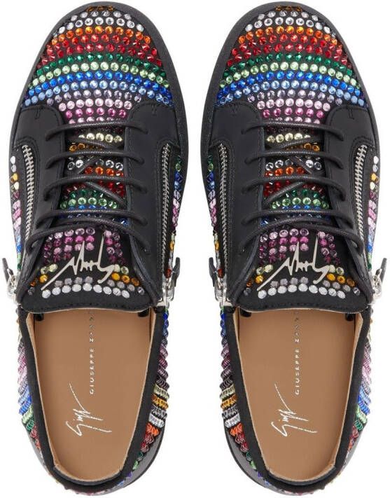 Giuseppe Zanotti Frankie sneakers met logo Zwart