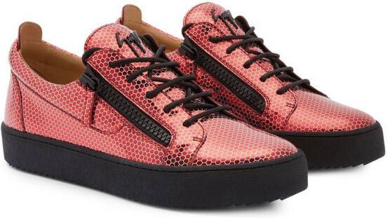 Giuseppe Zanotti Frankie sneakers met print Rood