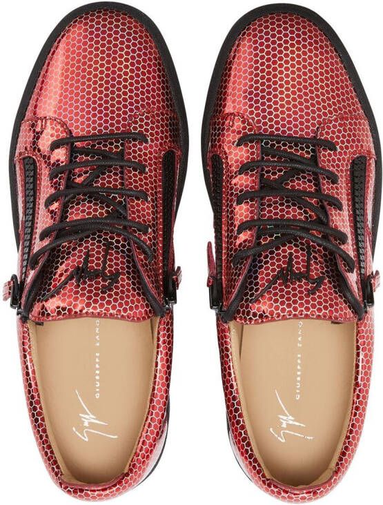 Giuseppe Zanotti Frankie sneakers met print Rood