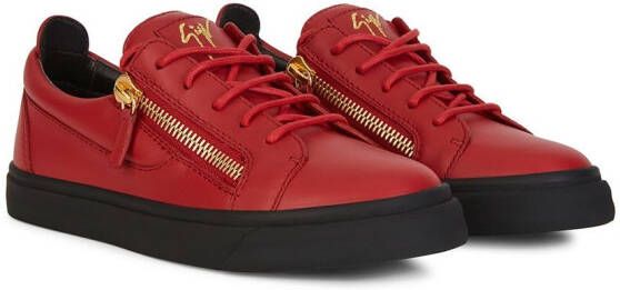 Giuseppe Zanotti Frankie sneakers met rits Rood