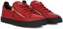 Giuseppe Zanotti Frankie sneakers met rits Rood - Thumbnail 2