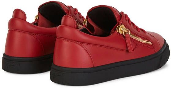 Giuseppe Zanotti Frankie sneakers met rits Rood