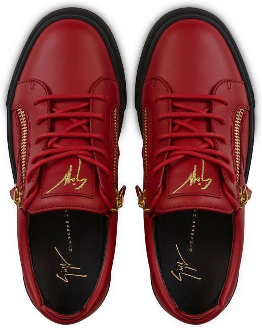 Giuseppe Zanotti Frankie sneakers met rits Rood