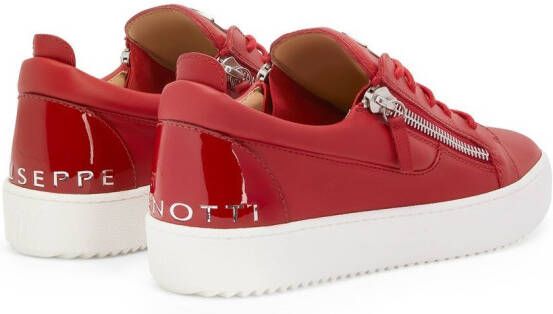 Giuseppe Zanotti Frankie sneakers met ritsdetail Rood