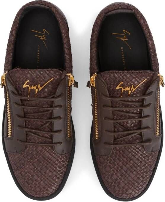 Giuseppe Zanotti Frankie sneakers met textuur Zwart