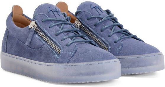 Giuseppe Zanotti Frankie sneakers met ritsdetail Blauw