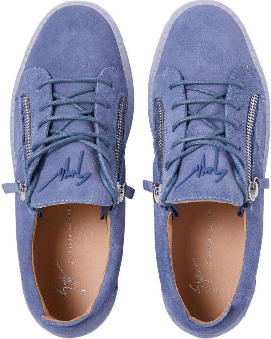 Giuseppe Zanotti Frankie sneakers met ritsdetail Blauw