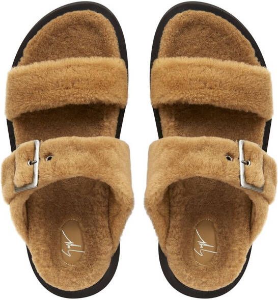 Giuseppe Zanotti Furry Him sandalen Bruin