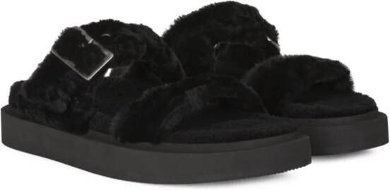 Giuseppe Zanotti Furry Him sandalen Zwart