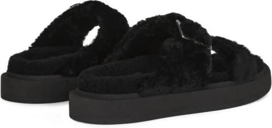 Giuseppe Zanotti Furry Him sandalen Zwart