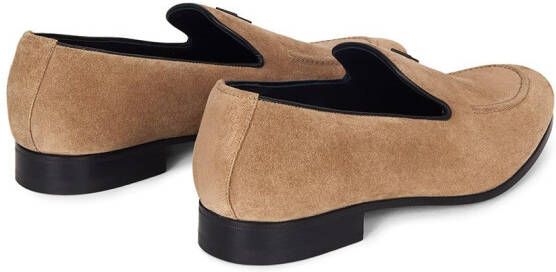 Giuseppe Zanotti G-flash suède slippers Beige