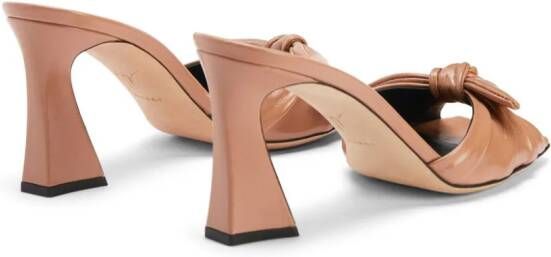 Giuseppe Zanotti Gabriela leren muiltjes Beige