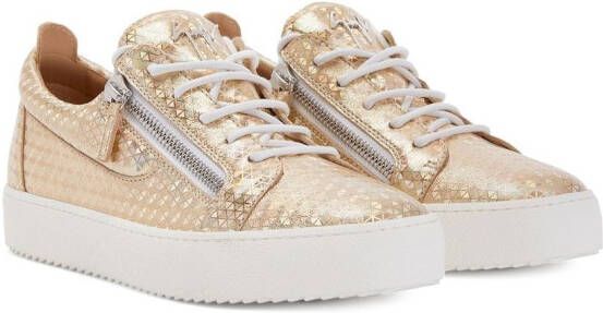 Giuseppe Zanotti Gail Kaleido metallic sneakers Goud