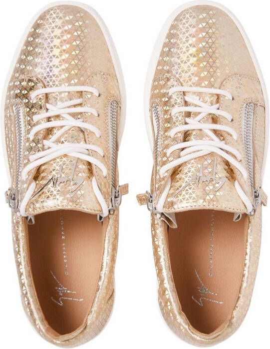 Giuseppe Zanotti Gail Kaleido metallic sneakers Goud