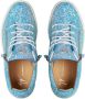 Giuseppe Zanotti Gail low-top sneakers met glitters Blauw - Thumbnail 4