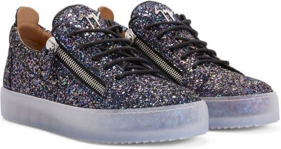 Giuseppe Zanotti Gail low-top sneakers met glitters Zwart