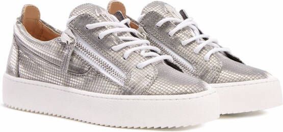 Giuseppe Zanotti Gail metallic sneakers Zilver