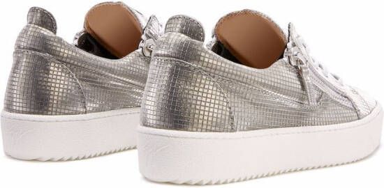 Giuseppe Zanotti Gail metallic sneakers Zilver