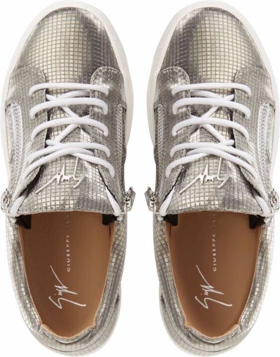 Giuseppe Zanotti Gail metallic sneakers Zilver