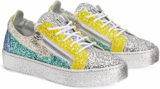 Giuseppe Zanotti Gail sneakers met glitter Grijs
