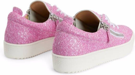 Giuseppe Zanotti Gail sneakers met glitter Roze