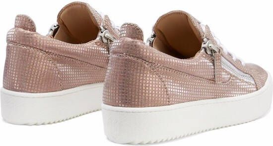 Giuseppe Zanotti Gail sneakers met metallic-effect Roze