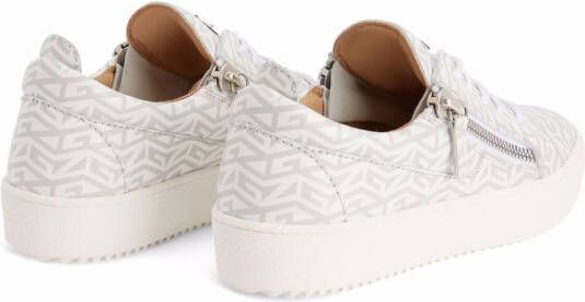 Giuseppe Zanotti Gail sneakers met monogramprint Wit