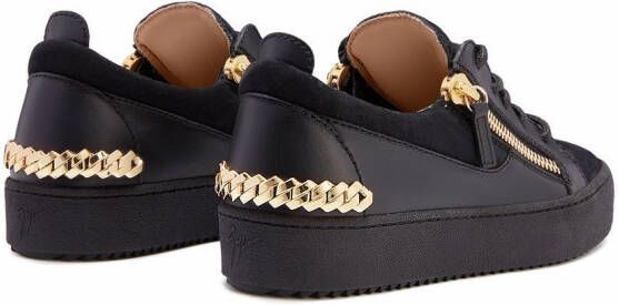 Giuseppe Zanotti Gail sneakers met schakelketting Zwart