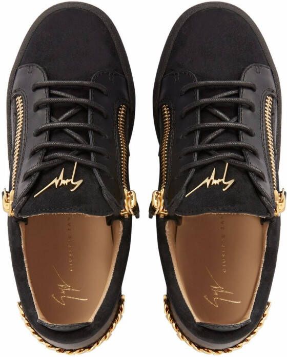 Giuseppe Zanotti Gail sneakers met schakelketting Zwart