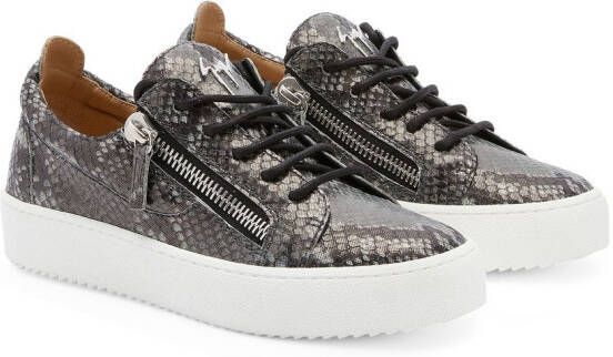 Giuseppe Zanotti Gail sneakers met slangenleer-effect Zwart