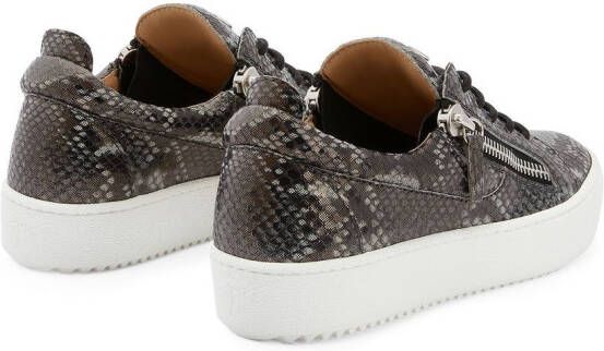 Giuseppe Zanotti Gail sneakers met slangenleer-effect Zwart