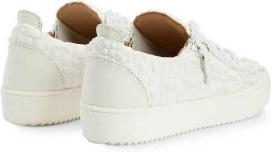 Giuseppe Zanotti Gail sneakers met studs Wit