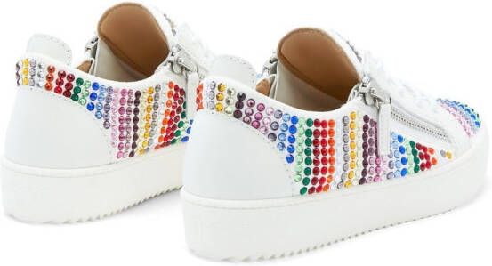 Giuseppe Zanotti Gail Strass low-top sneakers Wit