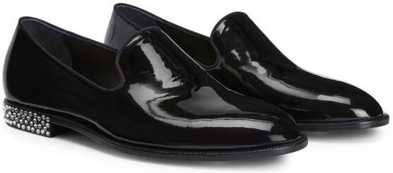 Giuseppe Zanotti Loafers verfraaid met kristallen Zwart