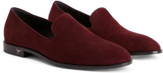 Giuseppe Zanotti Gatieni suède loafers Rood