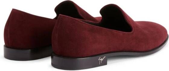 Giuseppe Zanotti Gatieni suède loafers Rood