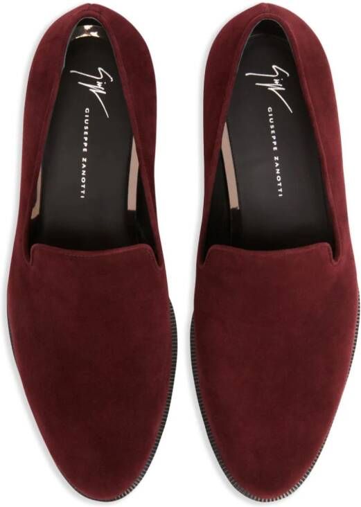 Giuseppe Zanotti Gatieni suède loafers Rood