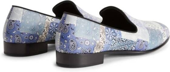 Giuseppe Zanotti Gipsy Lewis leren loafers Blauw